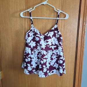 Floral Print Swim Top